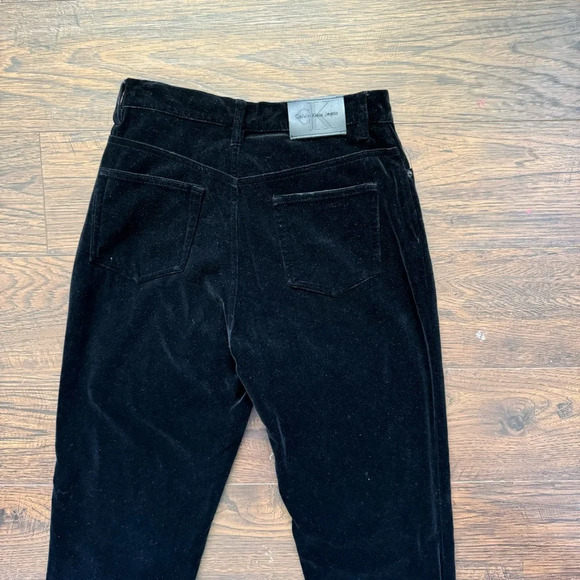 Calvin Klein Velvet Black High Rise Straight Leg Stretch Jeans Women’s Size 4 - Picture 5 of 5